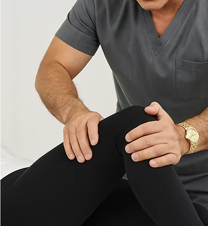 Physiotherapy with electrical muscle stimulation for hip pain relief